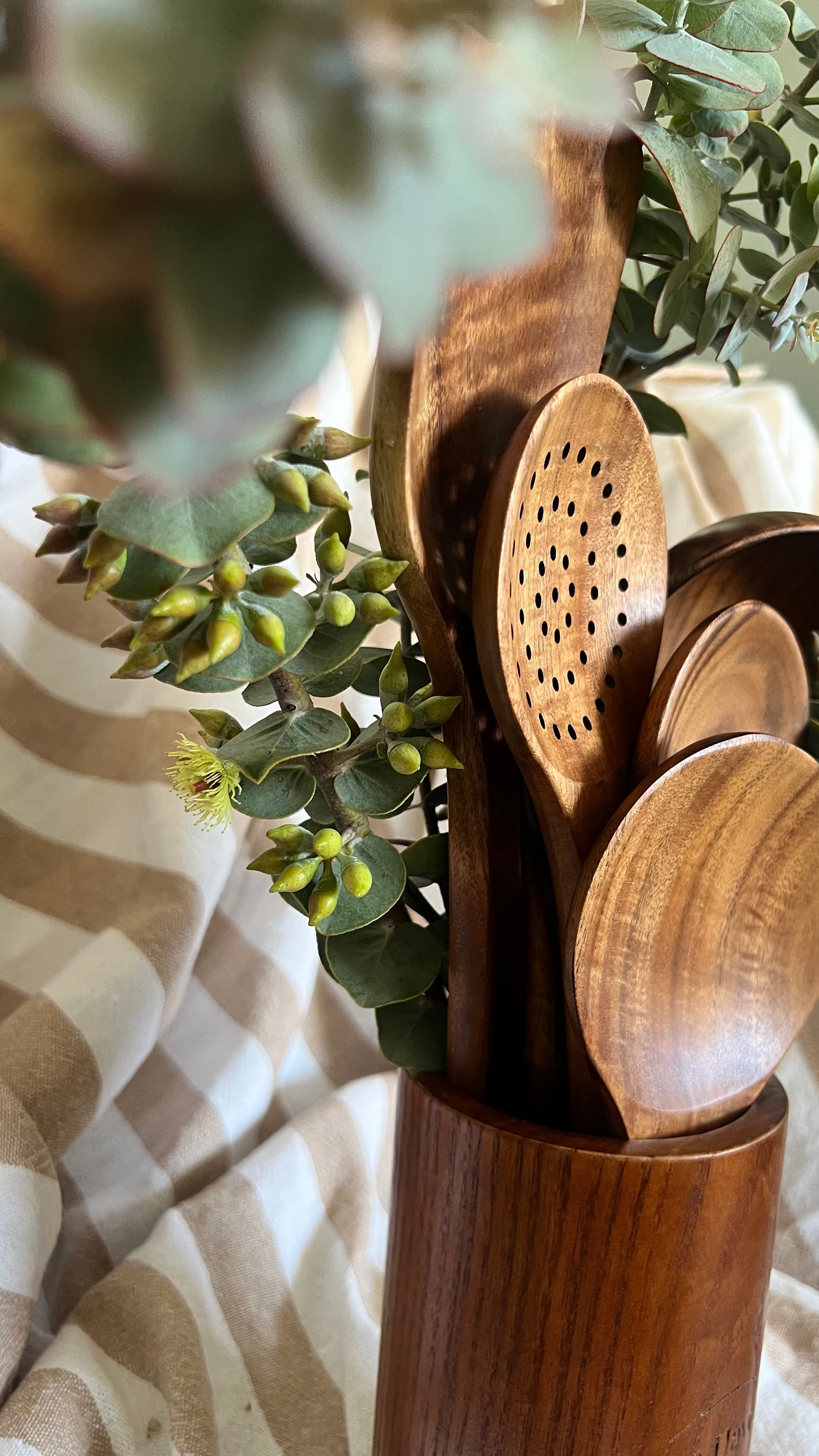 Eco Haven Co | Teak Wooden Kitchen Utensil Set 8 Piece